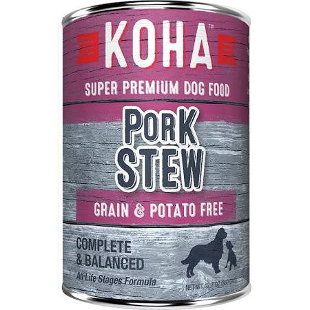 Koha Dog Grain Free Stew Pork 12.7oz {L+x} C=12 811048021540