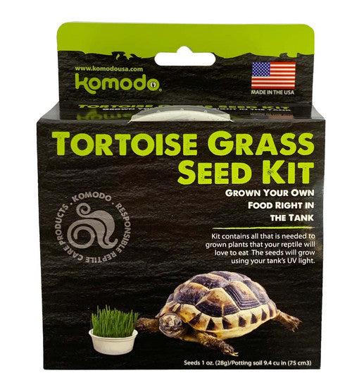 Komodo Grow Your Own Grass Seed Kit for Tortoise 6.5 in - Reptile