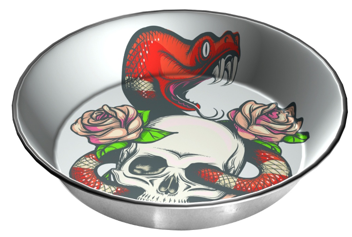 Komodo Skull & Snake Bowl 15cm