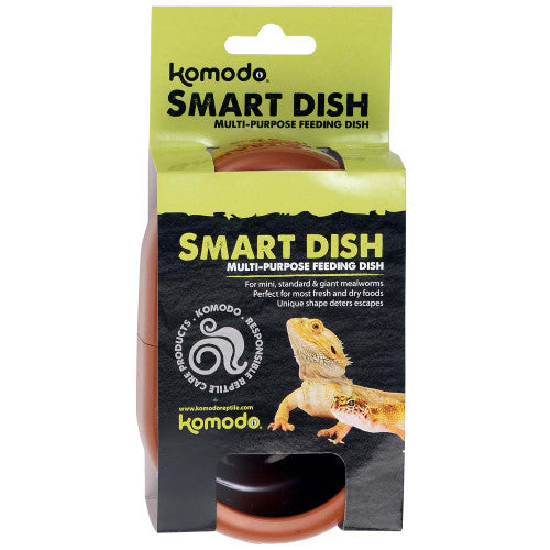 Komodo Smart Dish Multi - Purpose Feeding Brown 5 in - Reptile
