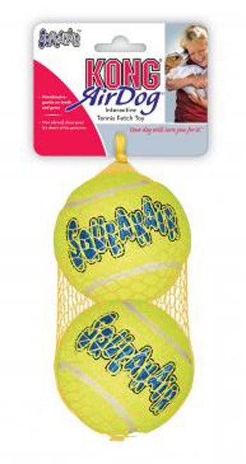 KONG Air Dog Squeaker Tennis Ball Toy 2pk LG