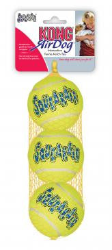 KONG Air Dog Squeaker Tennis Ball Toy 3pk MD