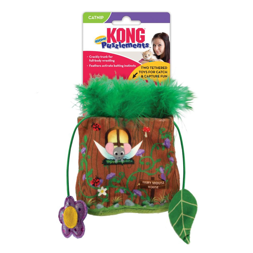 KONG Cat Puzzlements Hideaway Cat Toy Brown/Green