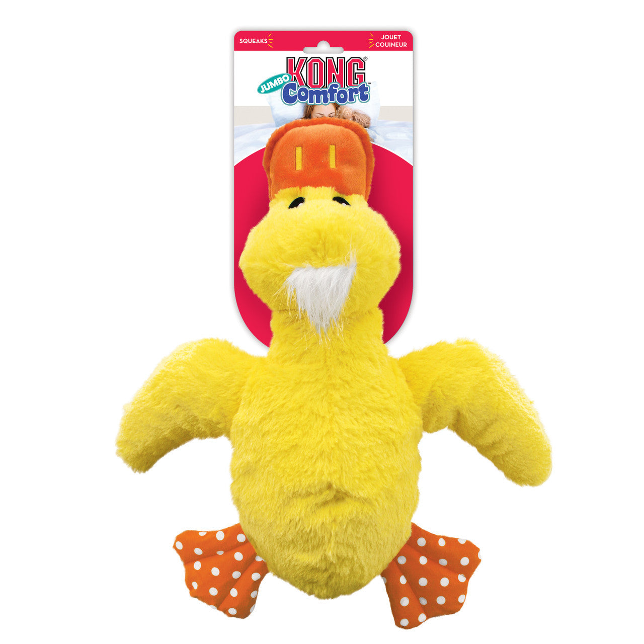 KONG Comfort Duck Jumbo Dog Toy Assorted XL