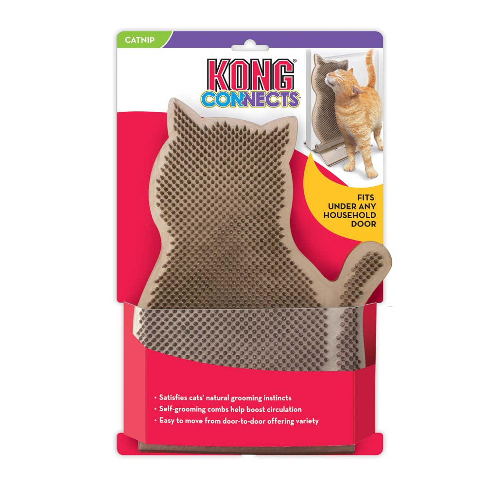 KONG Connects Kitty Self-Grooming Comber for Cats Champagne One Size