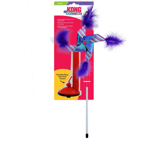 KONG Connects Switch Teaser Pinwheel Cat toy Blue/Purple One Size