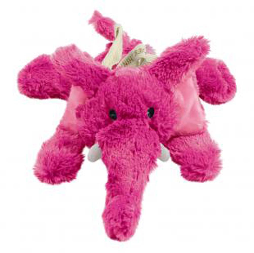 KONG Cozie Elmer Elephant Plush Dog Toy Pink MD