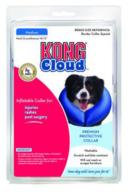 KONG Inflatable E - Collar Blue MD - Dog