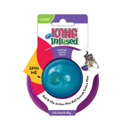 KONG Infused Gyro Cat Toy Treat Dispenser Purple One Size