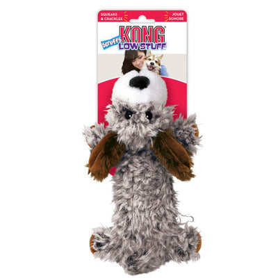 KONG Low Stuff Scruffs Plush Dog Toy Dark Brown LG