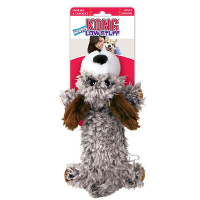 KONG Low Stuff Scruffs Plush Dog Toy Dark Brown LG