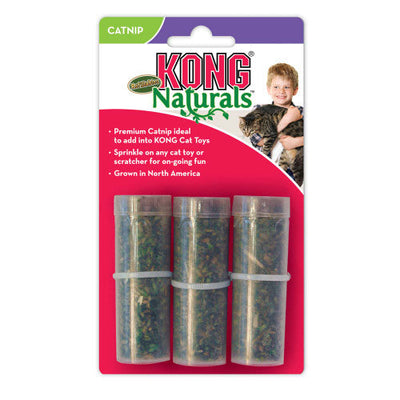 KONG Naturals Premium Catnip Refillable Tubes 9g 3pk - Cat