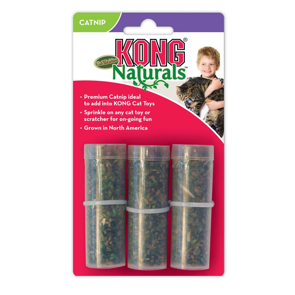 KONG Naturals Premium Catnip Refillable Tubes 9g 3pk
