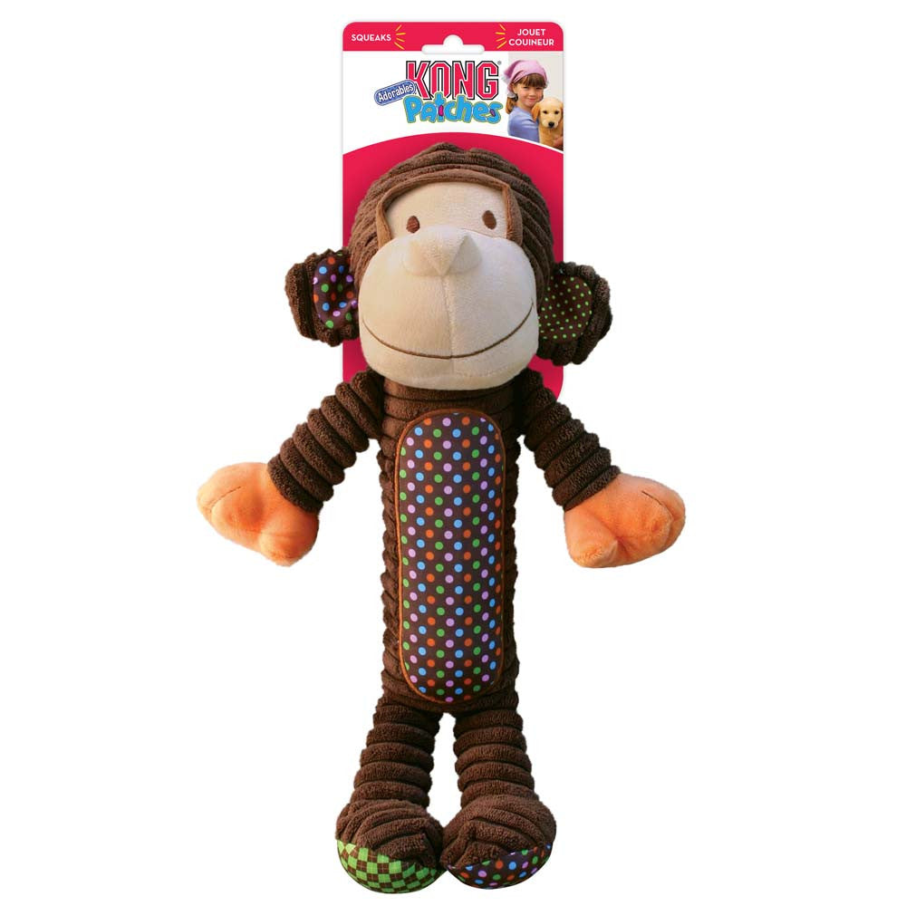 KONG Patches Adorables Plush Dog Toy Monkey XL