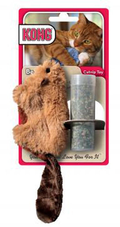 KONG Refillables Catnip Beaver Cat Toy Brown One Size