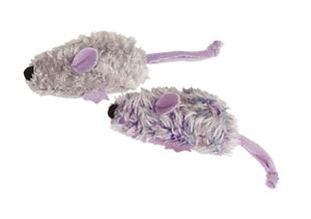 KONG Refillables Catnip Purple and Frosty Mice Cat Toy Purple, Frosty Grey One Size 2 Pack