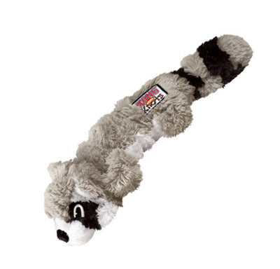 KONG Scrunch Knots Raccoon Dog Toy Gray MD/LG