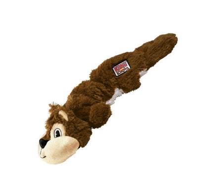 KONG Scrunch Knots Squirrel Dog Toy Brown SM/MD