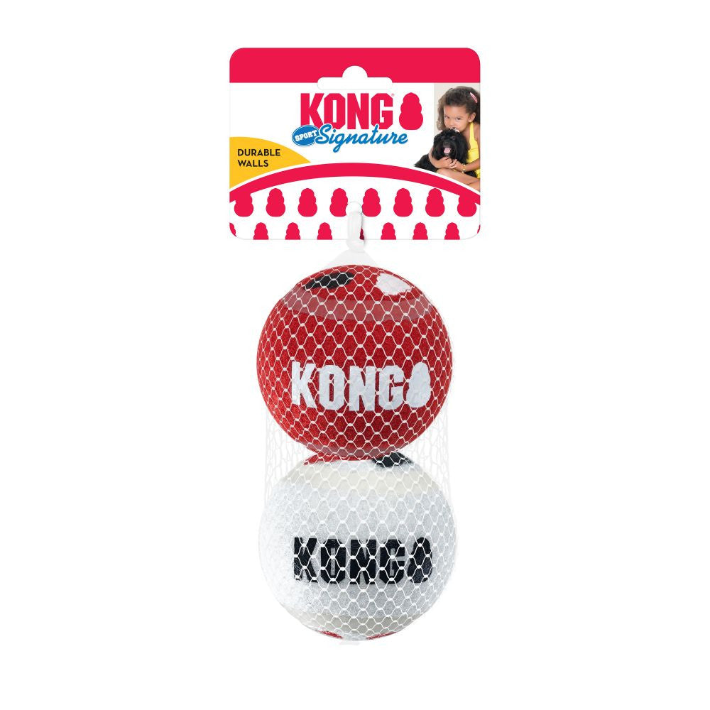 KONG Signature Sport Balls Dog Toy LG 2pk