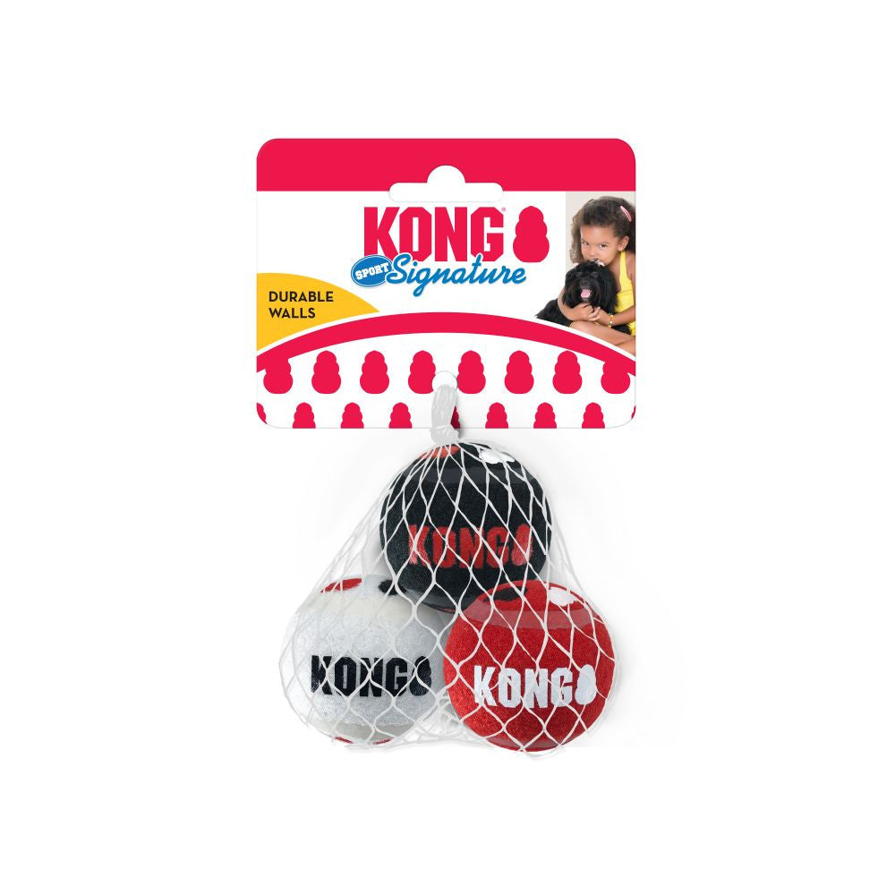 KONG Signature Sport Balls Dog Toy SM 3pk