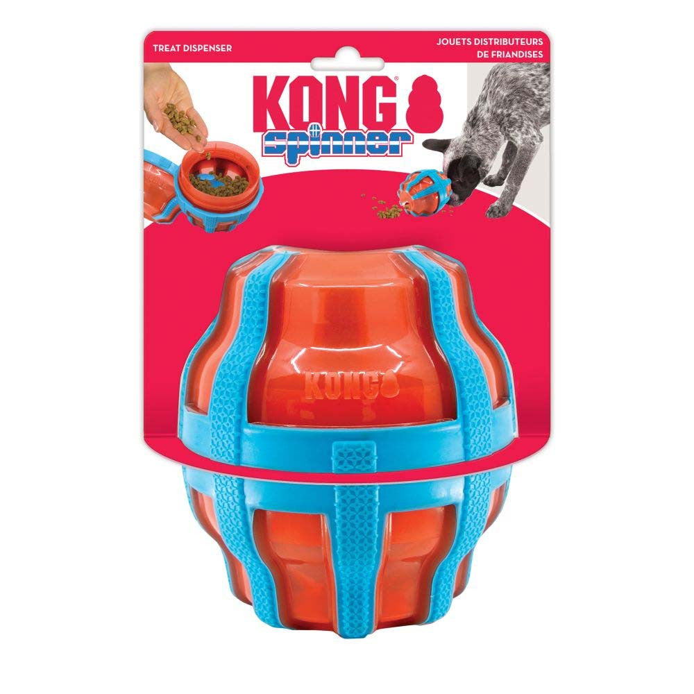 KONG Spinner Treat Dispenser Dog Toy Red/Blue LG