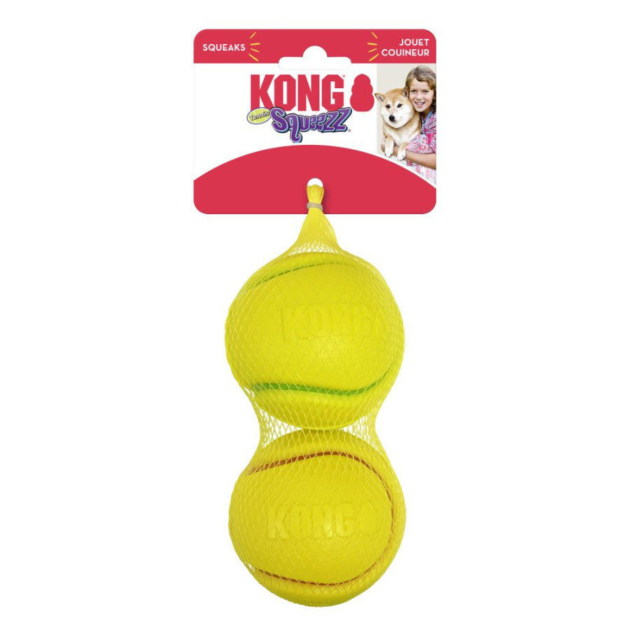 KONG Squeezz Tennis Ball Dog Toy Large 035585012148