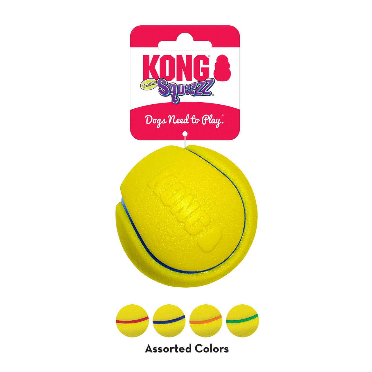 KONG Squeezz Tennis Ball Dog Toy LG