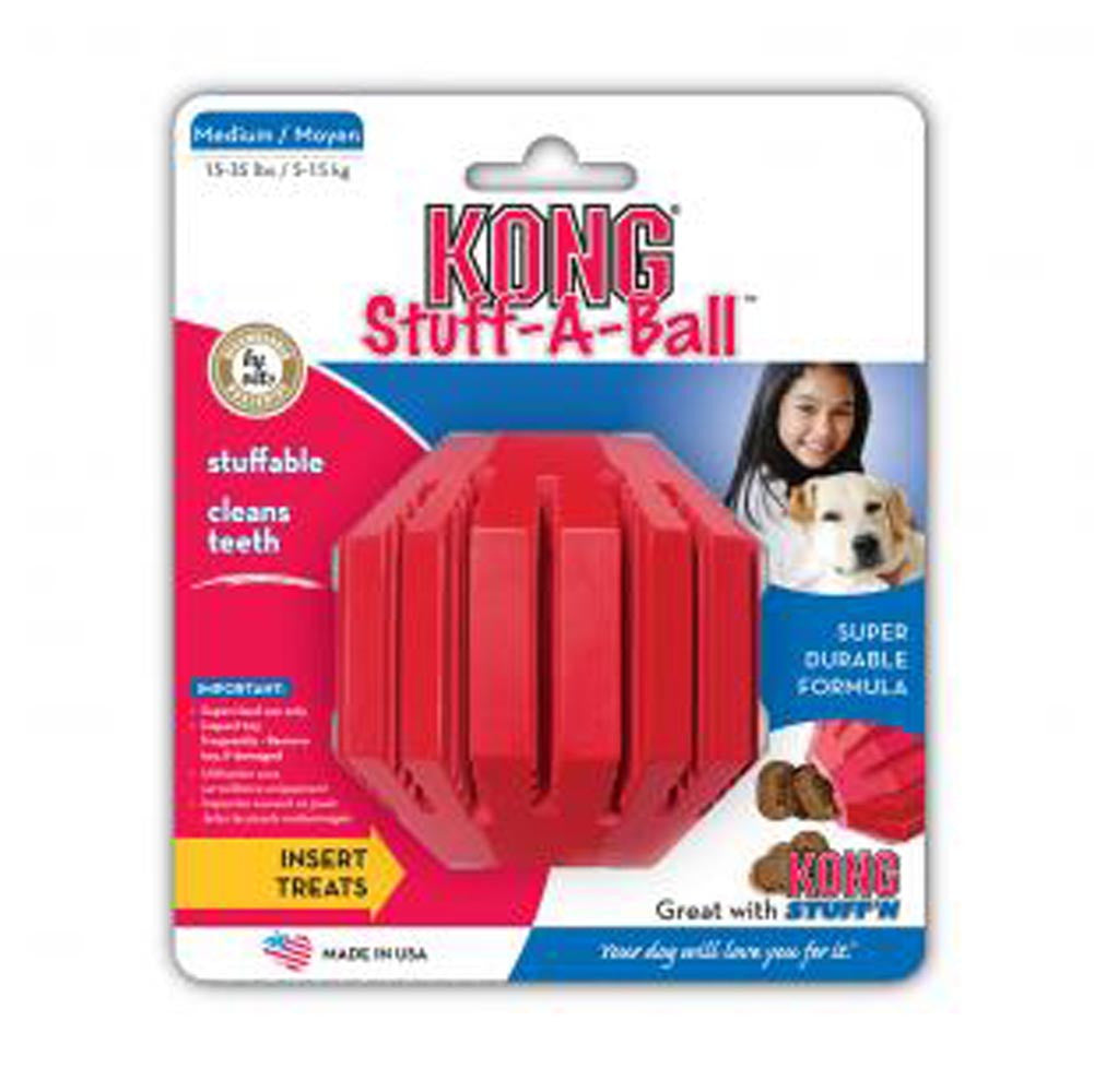 KONG Stuff-A-Ball Dog Toy Red MD