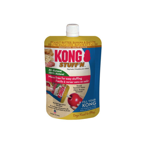 KONG Stuff’N Dog Treat Paste Pouch Peanut Butter Bacon & Banana 6oz