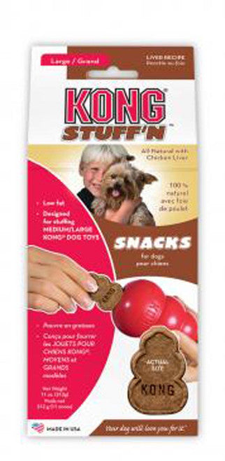 KONG Stuff’N Snacks Dog Treats Liver LG 12oz