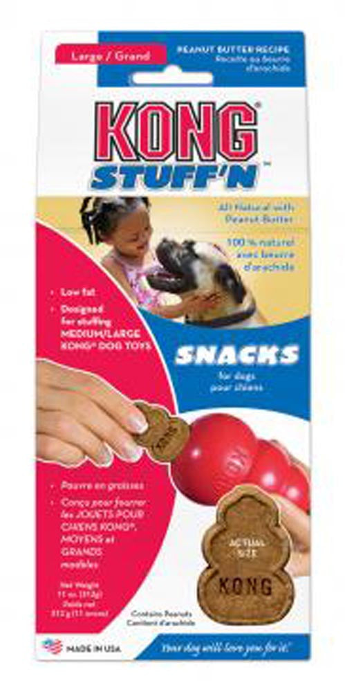 KONG Stuff'N Snacks Dog Treats Peanut Butter LG 12oz