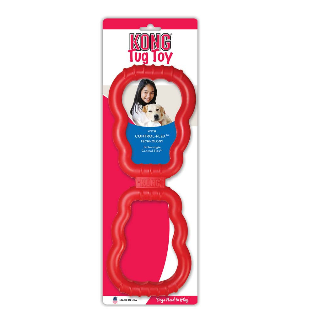 KONG Tug Toy With Control-Flex Dog Toy Red SM