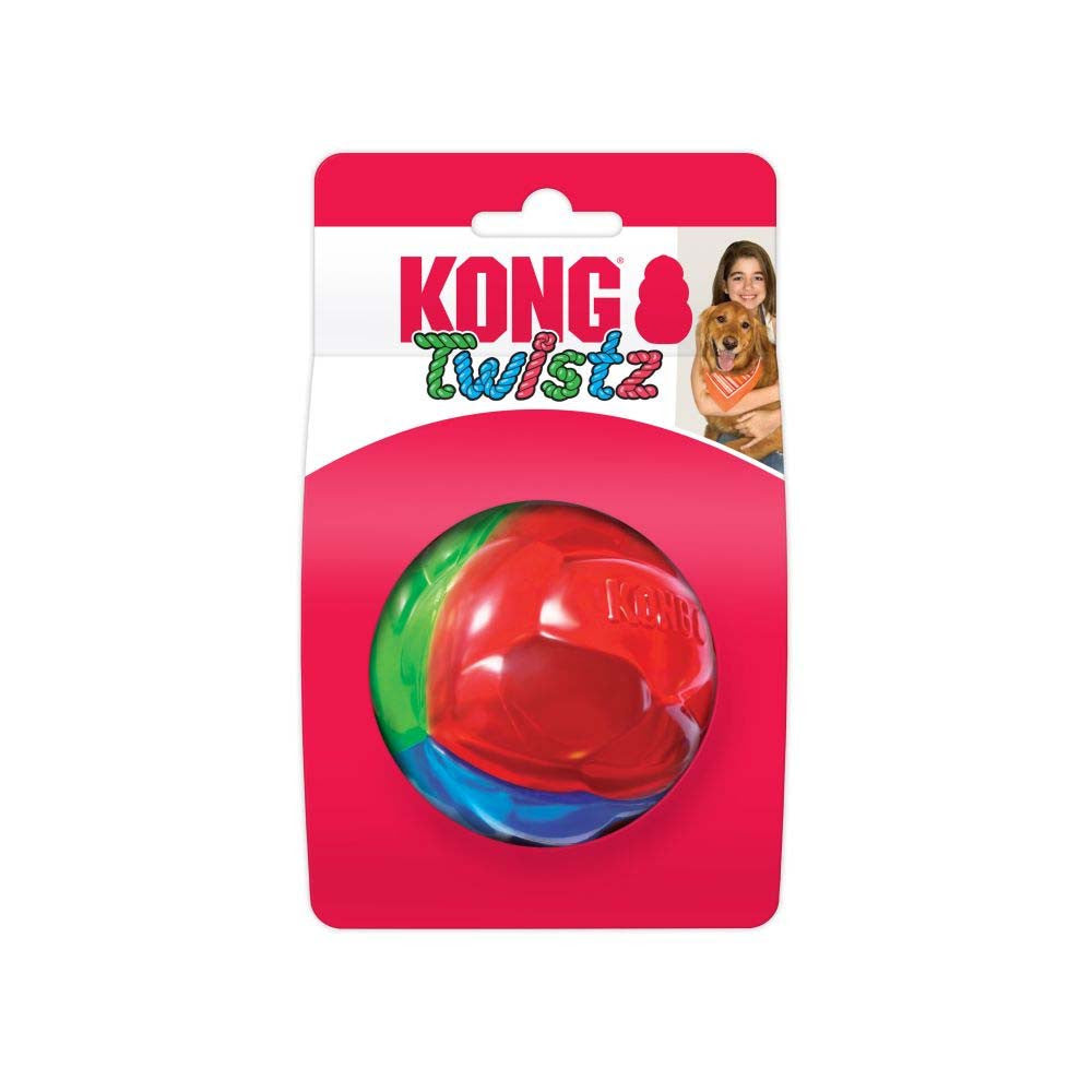KONG Twistz Ball Dog Toy Multi-Color MD