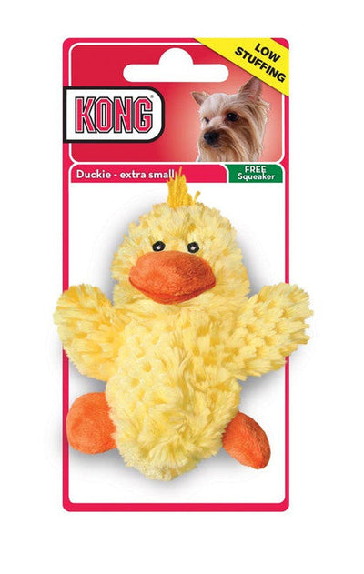 KONG Unstuffed Dog Toy Duck with Squeaker XS