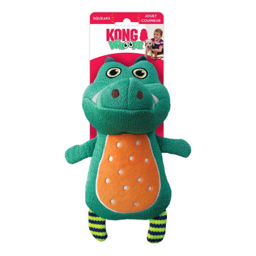 KONG Whoopz Gator Dog Toy Green MD