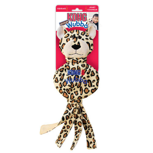 KONG Wubba No Stuff Dog Toy Cheetah LG