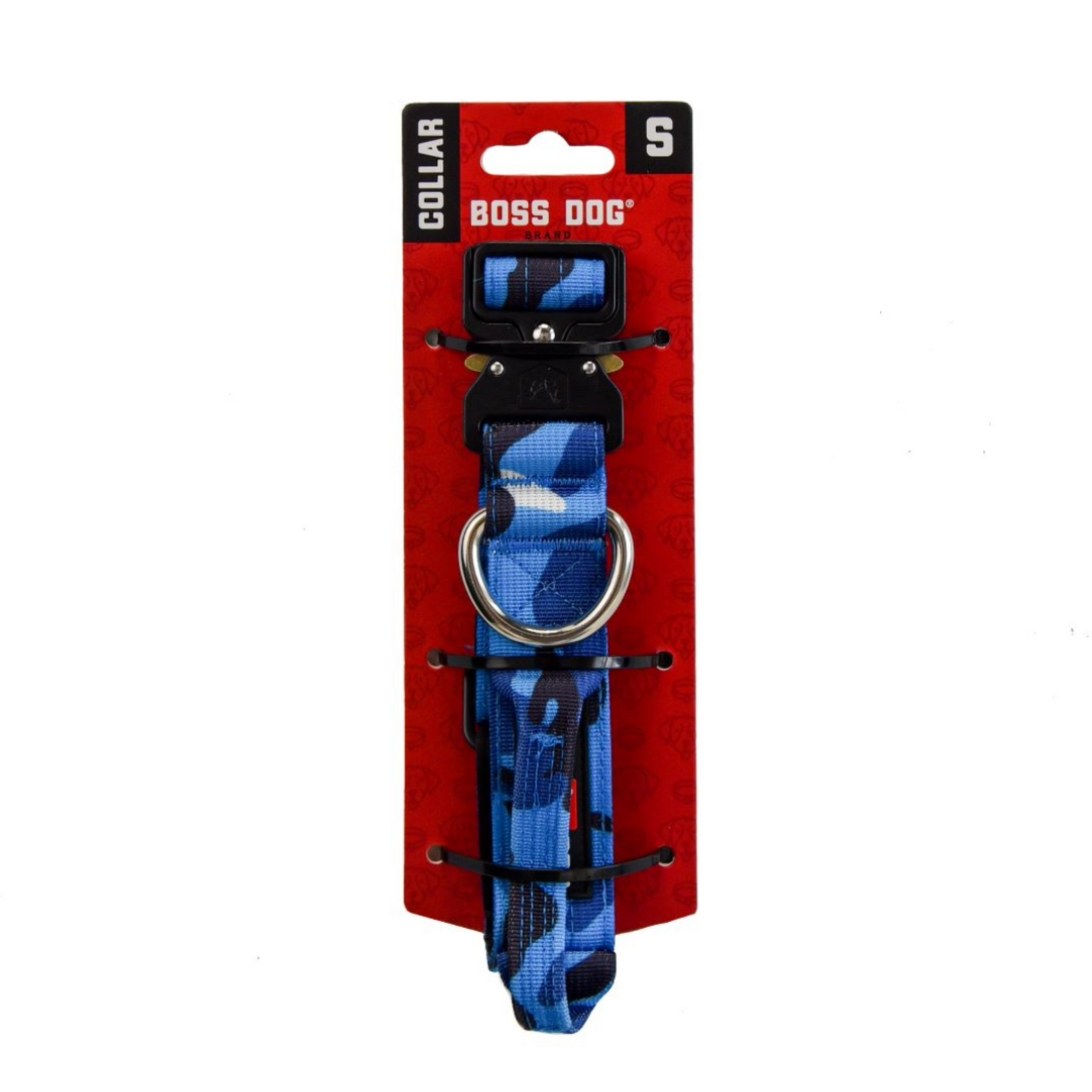 Boss Dog Tactical Adjustable Dog Collar Blue Camo Small, 13-16 in 850030579171
