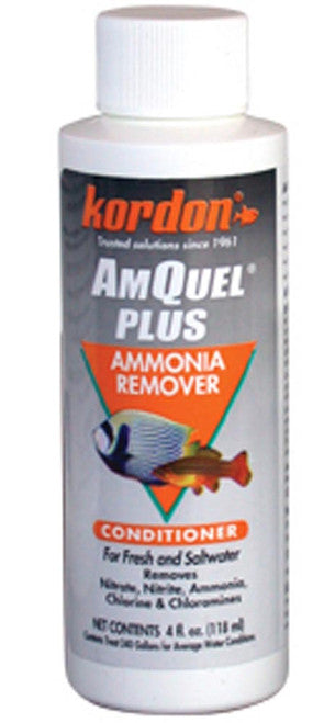 Kordon AmQuel Plus Ammonia Remover Conditioner 4 fl. oz - Aquarium