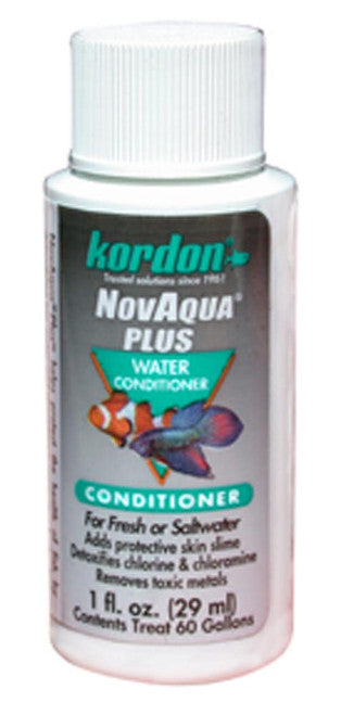 Kordon NovAqua Plus Water Conditioner & Dechlorinator 1 fl. oz - Aquarium