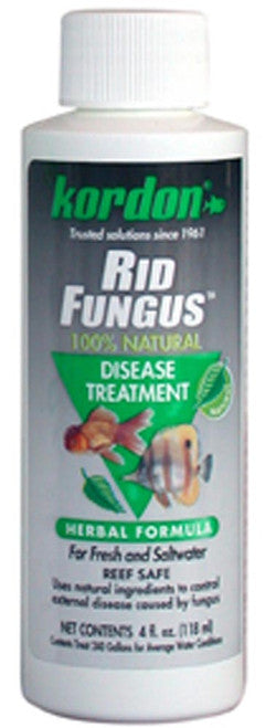 Kordon Rid - Fungus 100% Natural Disease Treatment 4 fl. oz - Aquarium
