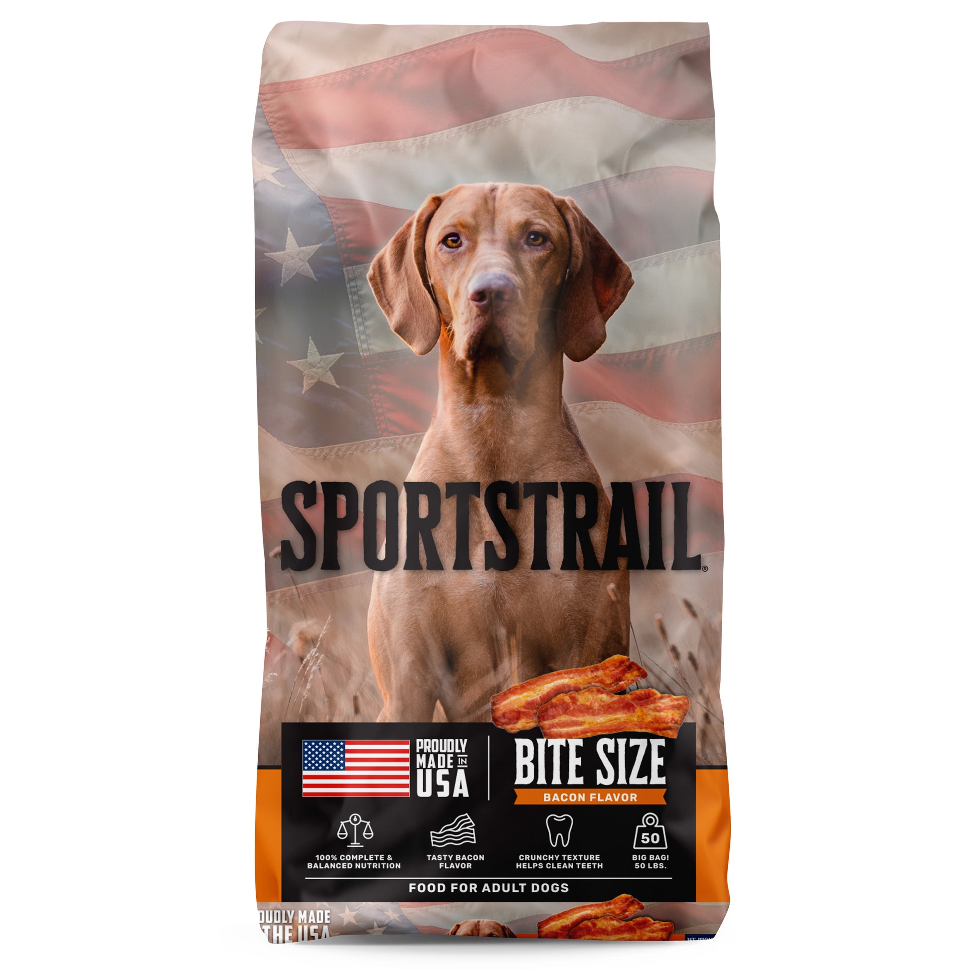 SPORTMIX Sportstrail Bite Size Dry Dog Food Bacon 50 lb 034846599039