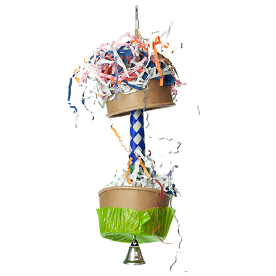 A & E Cages Happy Beaks Foraging Cupcake Bird Toy 644472012194