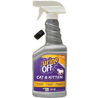 Urine Off Cat & Kitten Hard Surface Sprayer with Carpet Applicator Cap 16.9 oz 811665015489