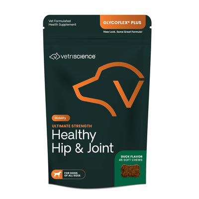 VetriScience GlycoFlex Plus Hip & Joint Dog Supplement Duck 45 ct 026664005212