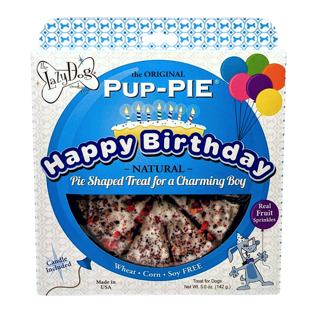 Lazy Dog Cookies Pup-PIE Happy Birthday For A Charming Boy 5 oz 814272013596