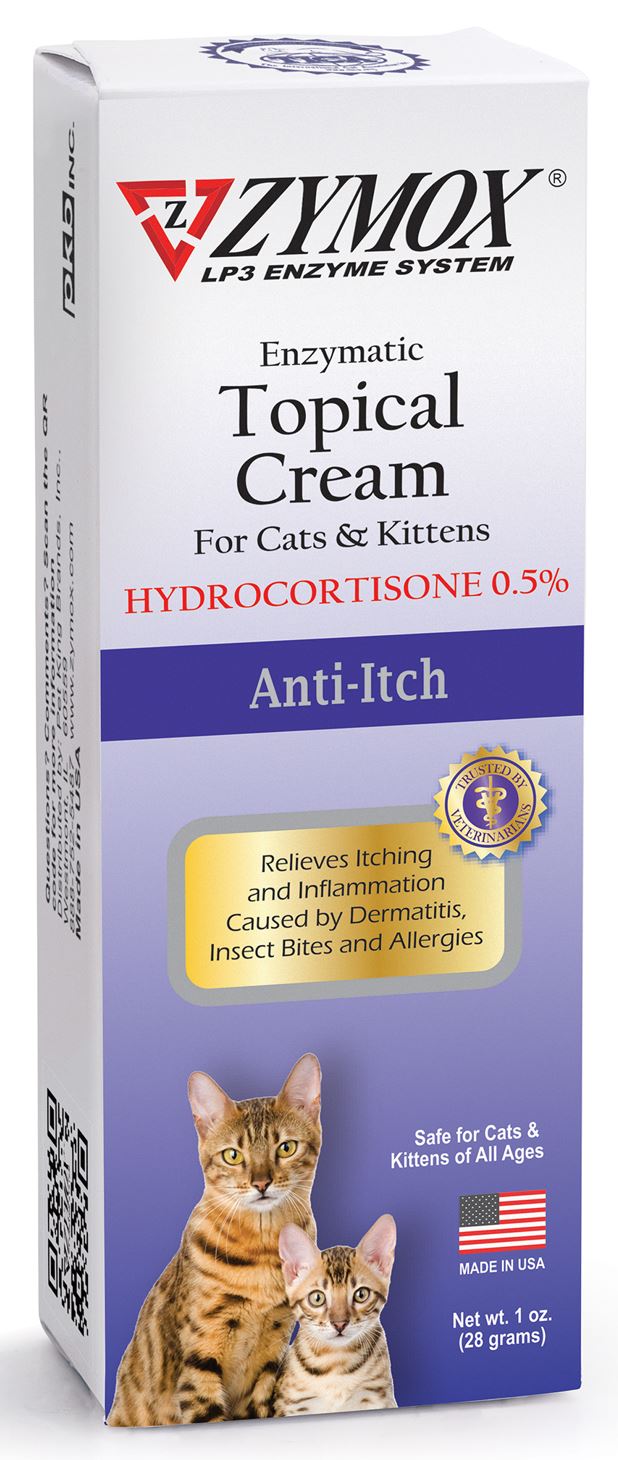 Zymox Enzymatic Topical Cream 0.5% Hydrocortisone for Cats & Kittens 1 oz 667334229189