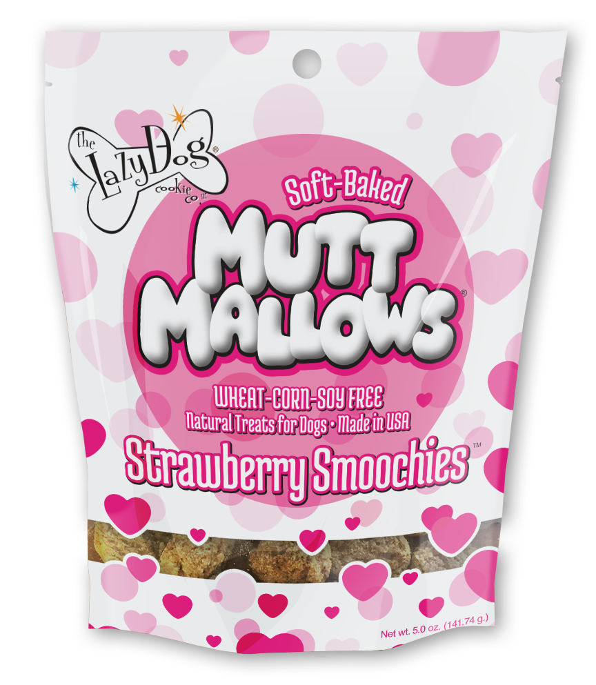 Lazy Dog Cookies Mutt Mallows Strawberry Smoochies 5 oz 814272011783
