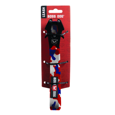 Boss Dog Tactical Dog Leash Red, White, & Blue 6 ft 850036272434