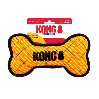 KONG KONG Armor Bone Dog Toy Assorted Color Medium 035585533117