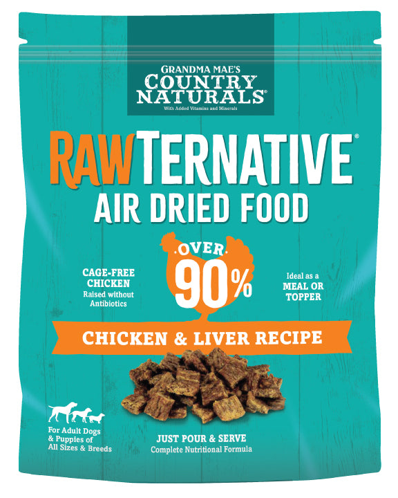 Grandma Mae's Country Naturals RawTernative Air Dried Dry Dog Food Chicken & Liver 3 lb 856235007631